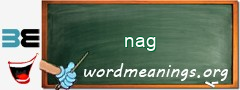 WordMeaning blackboard for nag